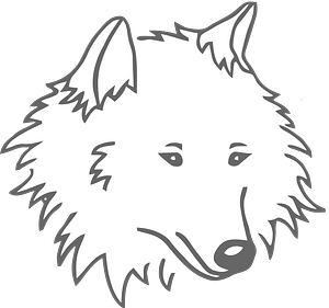 Logo CKCSJ loup fond blanc